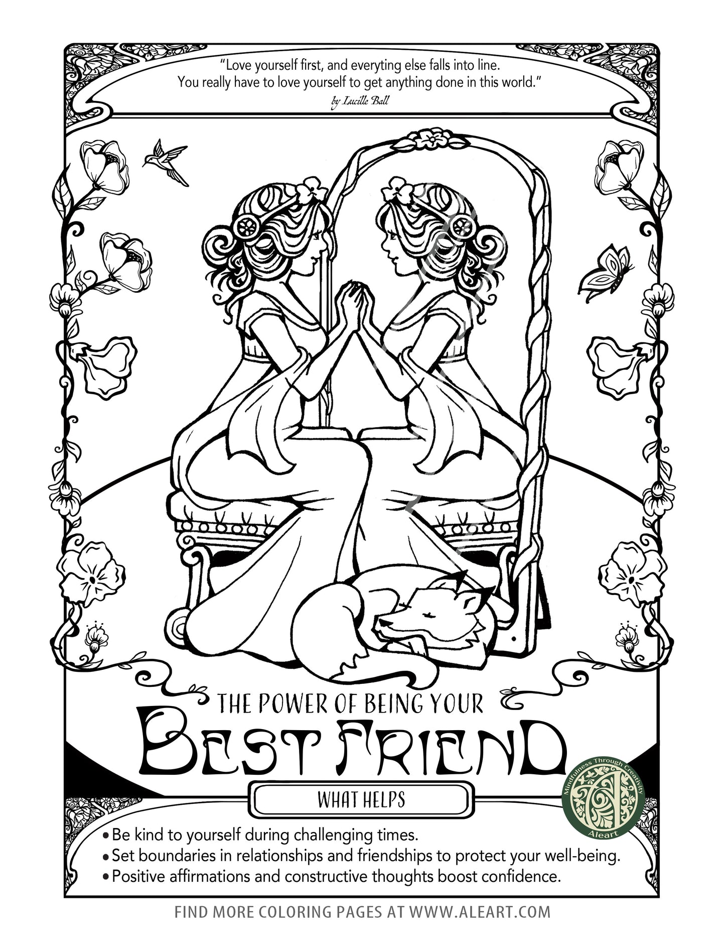 Best Friend Coloring Page