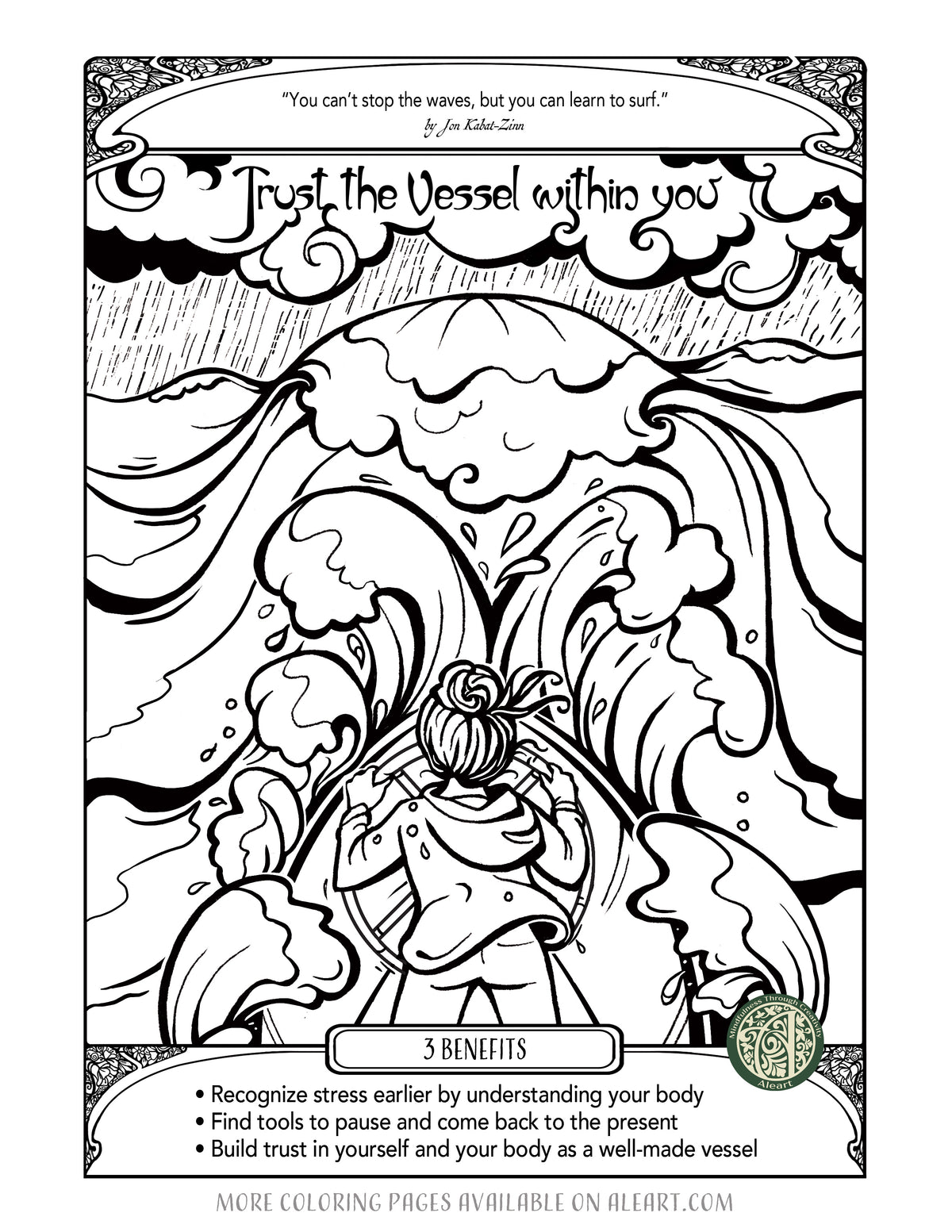 Trust your Vessel Free Coloring Page