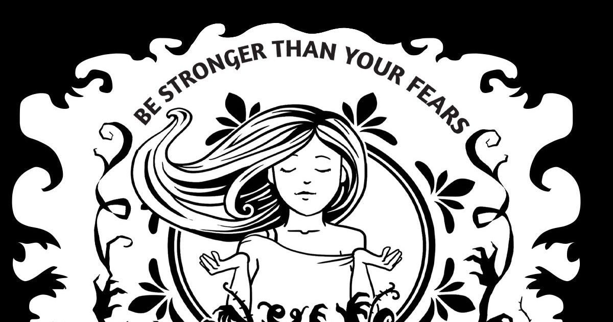 Illustrated blog banner on facing fear with steadiness — a mindful practice for anxious moments, not a fight.