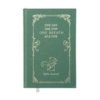 Growth 90-day guided gratitude journal with green hardcover and gold-foil details