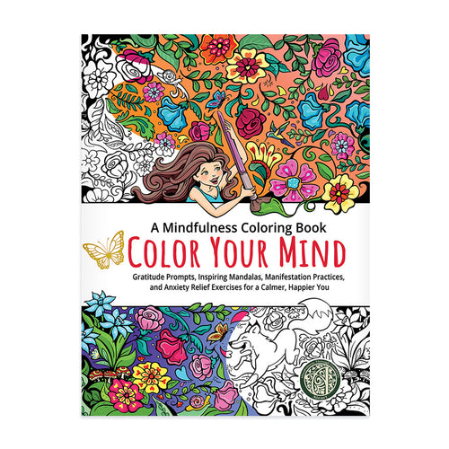 Color Your Mind — 27-page mindfulness coloring book for adults with hand-drawn mandalas by Alexandra Artigas.