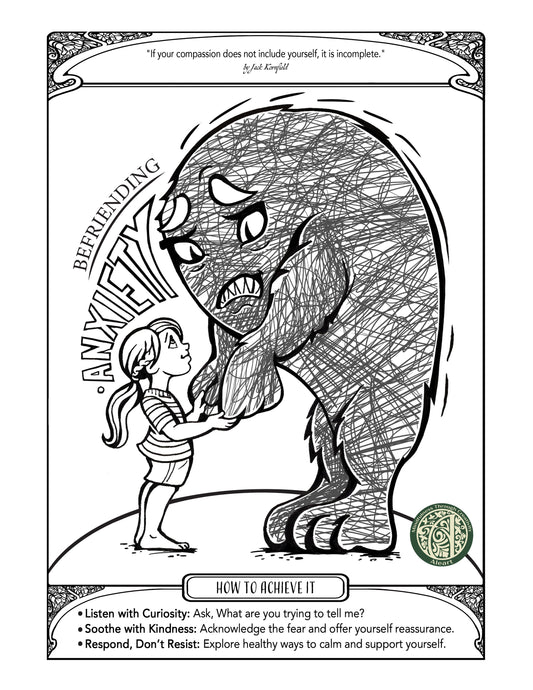 Befriending Anxiety Coloring Page