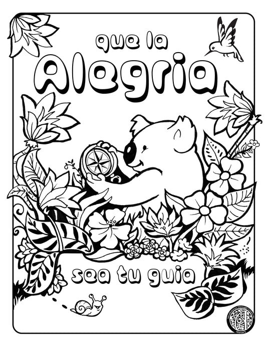 Que la alegría sea tu guía. Free Printable Coloring Page