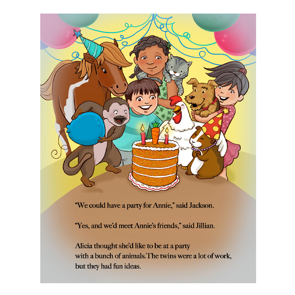 Interior illustration from 'Alicia and Annie' — hand-drawn children's book art by Ale Artigas.