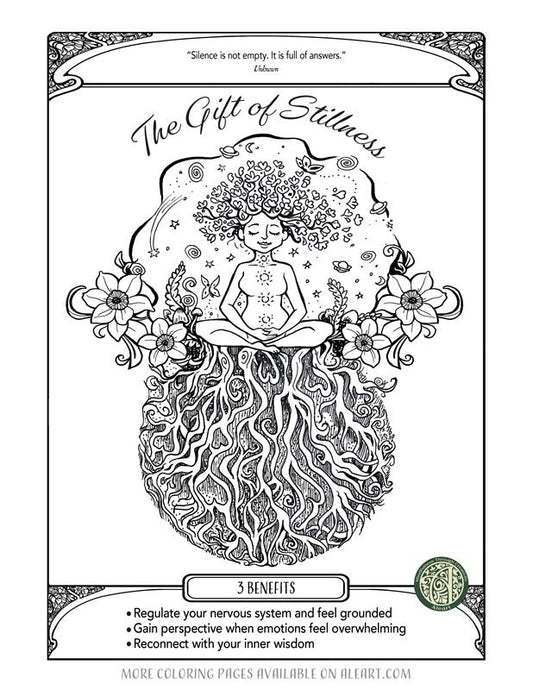 The Gift of Stillness Coloring Page