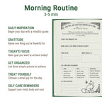 Growth Daily Journal morning page with gratitude, daily focus, goals and self-care prompts