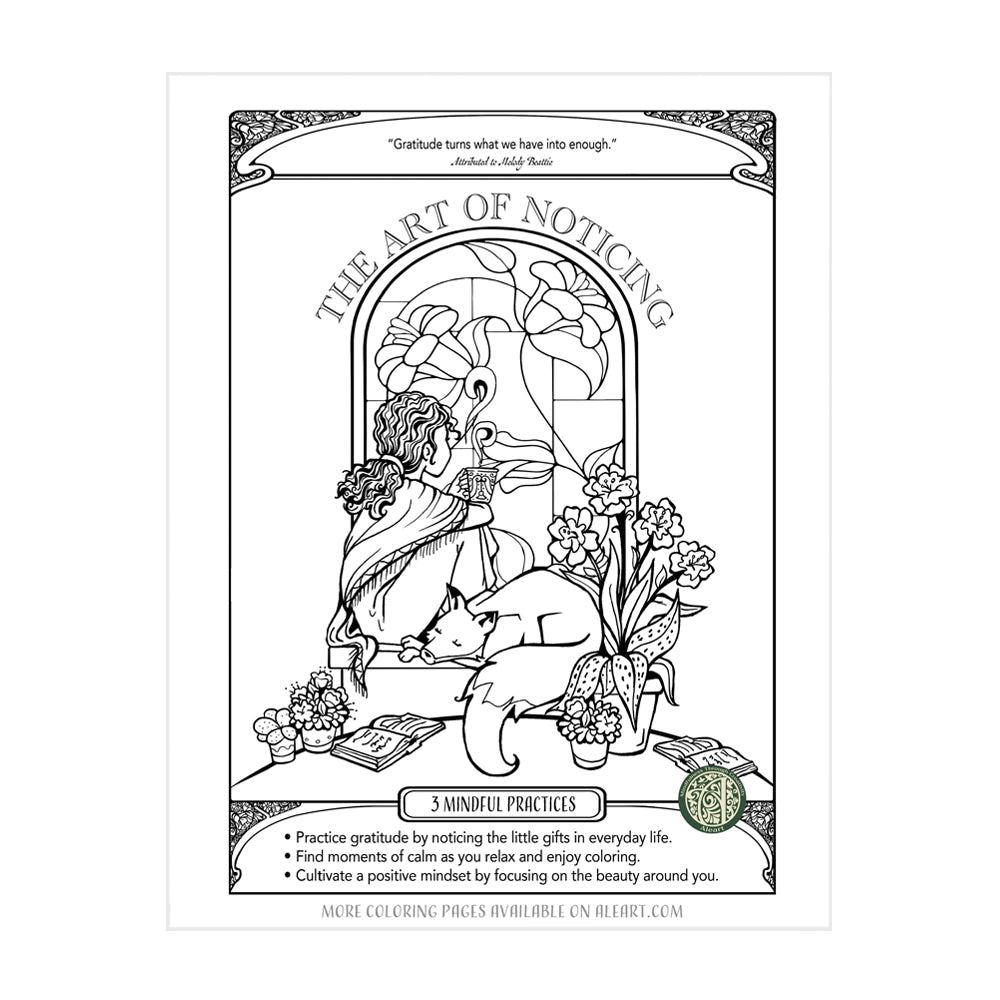 The Gift of Gratitude - Printable Coloring Pages (PDF Download)