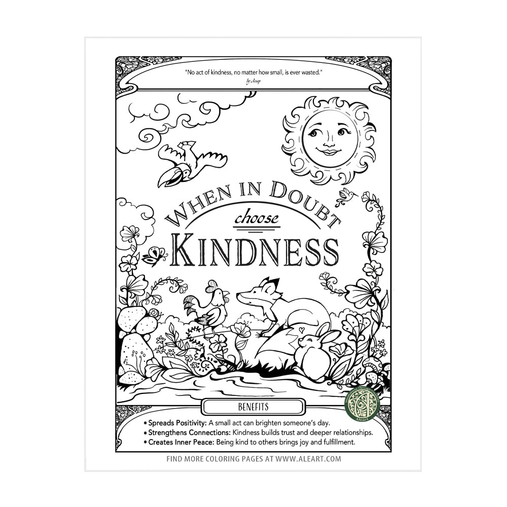 The Gift of Gratitude - Printable Coloring Pages (PDF Download)