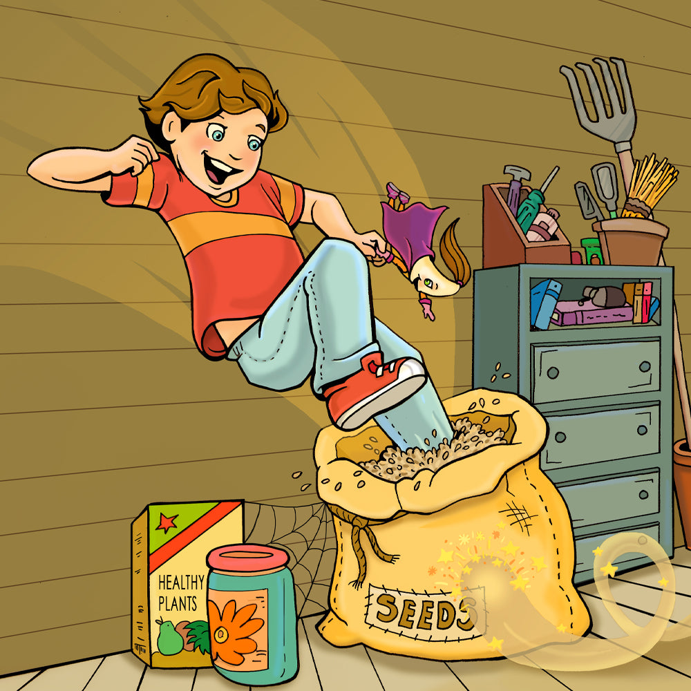 Interior illustration from 'Oskar and the Sneeze Blobs' — hand-drawn children's book art by Ale Artigas.