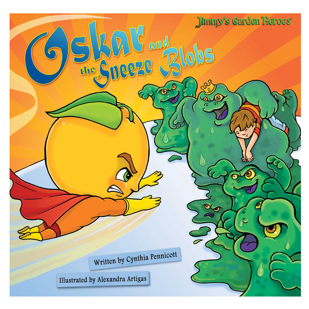 'Oskar and the Sneeze Blobs' book cover — children's picture book illustrated by Ale Artigas.